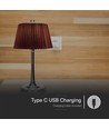 1,5W LED bordlampe, touch dimbar - 3-i-1 CCT, oppladbar, Chrome Brown, inkl. batteri og USB-C plugg