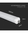 Réglette LED complète étanche 150cm 48W, câblage traversant - 6240lm, 130lm/W, IP65, 6 ans de garantie
