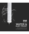 150cm 48W vandtæt komplet LED armatur, Gennemfortrådet - 6240lm, 130lm/W, IP65, 6 års garanti