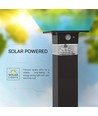 3W Zonnecel Paaltje Lamp - LED, PIR Sensor, IP54