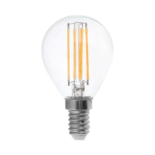 E14 6W LED filament kogellamp - P45, 600lm, helder glas