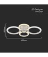 45W LED loftslampe - 3900lm, 3-trin dæmpbar, 3-i-1 CCT, hvid, inkl. fjernbetjening