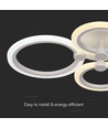 45W LED loftslampe - 3900lm, 3-trin dæmpbar, 3-i-1 CCT, hvid, inkl. fjernbetjening