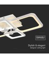 70W LED taklampa med fjärrkontroll - 6000lm, CCT, dimbar, vit metall, 58,5 x 39 cm