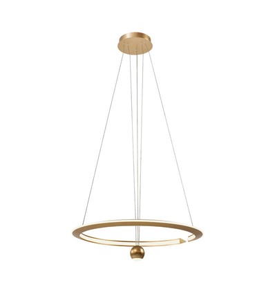 45W LED pendel, Ø60cm, Brush Gold - 5500lm, 4000K, IP20, højdejusterbar