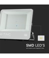 200W breedstraler - IP65, zwart, werklamp, Samsung LED-chip, 1m snoer, 6500K, grijs matglas