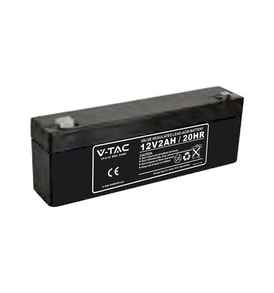 2,0Ah 12V blybatteri - 178x36x66mm, VRLA, genopladeligt