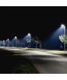 Lampadaire LED 50W avec puce LED Samsung - 100lm/W, IP65, 4000K, gris, 110 degrés