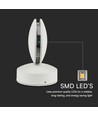 6W witte wandlamp - IP65, 3000K, 645lm, buiten, incl. lichtbron