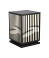 Lampe de jardin E27 CUBE - IP65, noir, carré, design moderne, sans source lumineuse