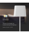 5W LED magnetisk solcells-bordslampa - Touch dimbar, CCT, IP65, vit, portabel, uppladdningsbar