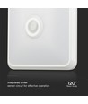 12W LED sensorlampe med Samsung Chip - 3-i-1 CCT, kvadratisk, hvit, 360° PIR sensor, IP20
