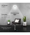 10W LED vägglampa med sensor, Samsung chip - IP54, 900lm, vit, 5 års garanti