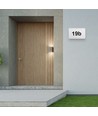 12W LED husnummerlampe med skumringssensor - Samsung LED chip, CCT 3-i-1, IP65, IK10, hvit kropp