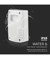 V-Tac schemersensor met timer - IP65, Wit huis, instelbare gevoeligheid, instelbare timer