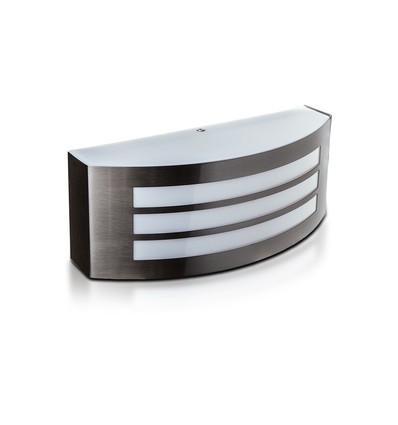 Applique murale E27 - IP44 extérieur, blanc, acier inoxydable, sans source lumineuse