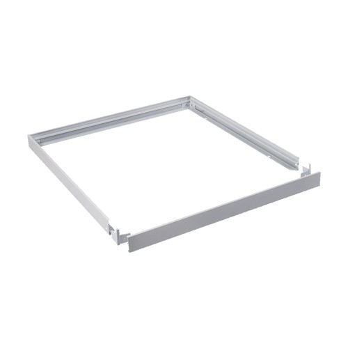 Cadre de montage en saillie 60x60 pour panneau LED - Plastique blanc, hauteur 4,4cm, pour montage direct au plafond