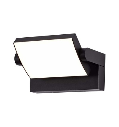 17W LED væglampe / projektør - IP65, sort, aluminium
