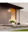 17W LED væglampe / projektør - IP65, sort, aluminium