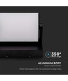 17W LED wandlamp - IP65, zwart, aluminium
