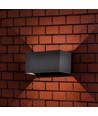 24W LED udendørs væglampe - IP65, sort, op/ned lys, 4000K, 2720lm, 20x10x10 cm