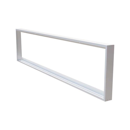 120x30 påbygningsramme til LED-panel - Hvit, 295 x 1195 mm, for direkte montering i tak