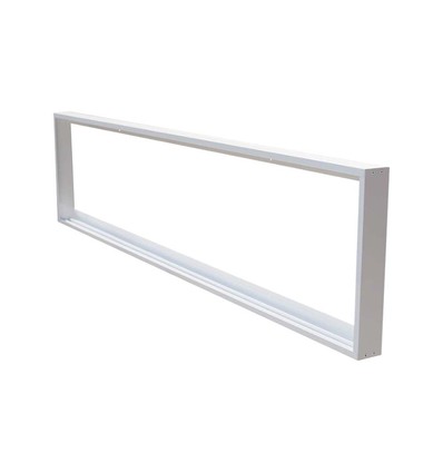 120x30 påbygningsramme til LED-panel - Hvit, 295 x 1195 mm, for direkte montering i tak