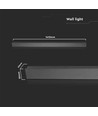 Applique murale linéaire LED 23W, 141cm - IP65, noir, RA90, angle 150°