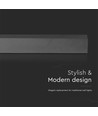 Applique murale LED linéaire 141cm Anthracite 23W, RA90 - IP65, 2875lm, 3000K