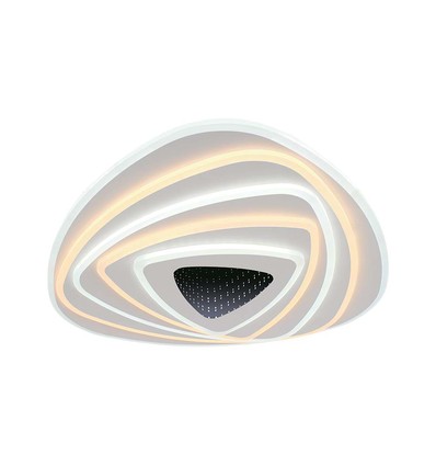 Plafonnier Designer 3D 120W - 51x50cm, dimmable, 3-en-1 CCT, télécommande incl.