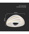 120W 3D Designer loftslampe - 51x50cm, dæmpbar, 3-i-1 CCT, inkl. fjernbetjening
