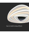 120W 3D Designer loftslampe - 51x50cm, dæmpbar, 3-i-1 CCT, inkl. fjernbetjening