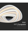 120W 3D Designer loftslampe - 51x50cm, dæmpbar, 3-i-1 CCT, inkl. fjernbetjening