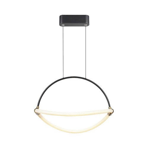 Suspension LED 12W - Ø40cm, noir, câble 1,5m, source lumineuse incluse