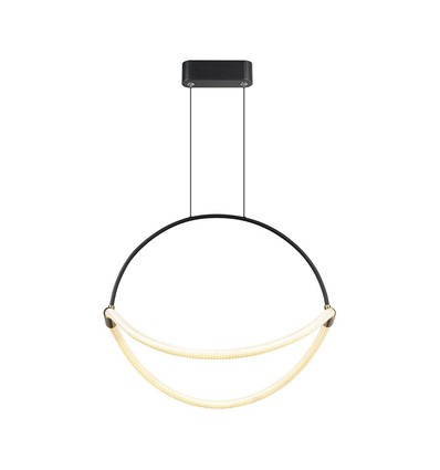 Suspension LED 60cm 16W - Noir, câble 1,5m, 120lm/W