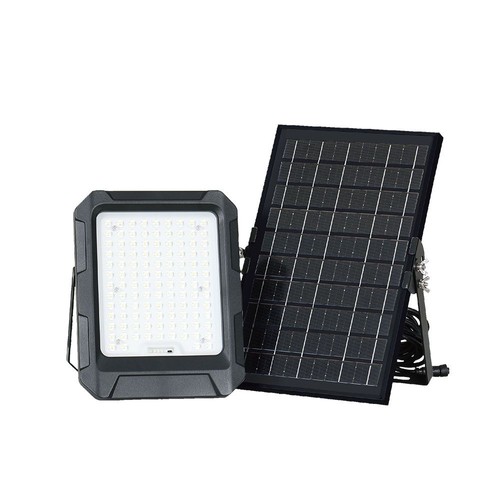 Projecteur LED 10W solaire - 4000K, 3.7V, IP65, avec panneau solaire et batterie