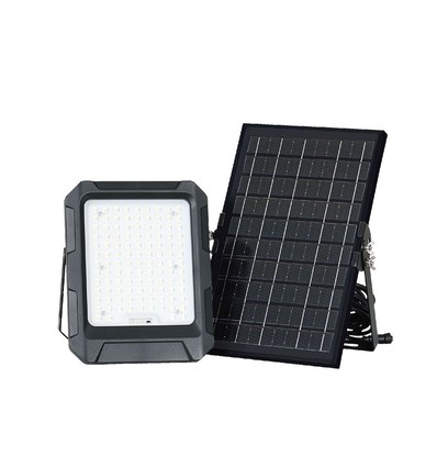 10W LED lyskaster med solcelle - 4000K, 3.7V, IP65, inkl. solcellepanel og batteri