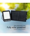 Projecteur LED 15W solaire avec panneau - 4000K, 3.7V, IP65, télécommande incluse, lampe de travail, extérieur