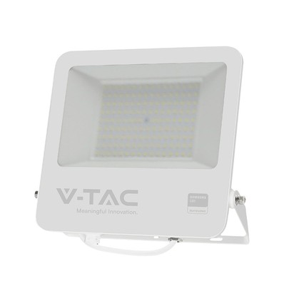 Projecteur 100W - puce Samsung, câble 1m, 6500K, corps blanc, verre gris mat