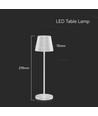 Lampe de table LED 1,5W, dimmable tactile - 5V, IP54, 3000K, blanc sable, recharge sans fil, rechargeable