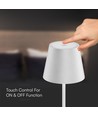 1,5W LED bordslampa, touch dimbar - 5V, IP54, 3000K, sandvit, trådlös laddning, laddningsbar