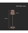 Lampe de table LED 1,5W - Tactile, Dimmable, 3000K, IP54, Boîtier Corten Sable