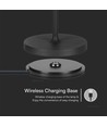 Lampe de table LED 1,5W, rechargeable - 3000K, IP54, tactile dimmable, noir sablé, incl. charge sans fil