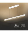 Réglette LED 36W suspendue - 3-en-1 CCT, Samsung LED, 120cm, noir/blanc, avec kit de suspension