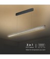 36W LED lineær pendel med Samsung LED - Matt grå, 120cm, CCT, 3-i-1 farge, IP20