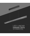 36W LED lineær pendel med Samsung LED - Matt grå, 120cm, CCT, 3-i-1 farge, IP20