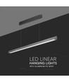 Luminaire LED linéaire suspendu 36W, 3IN1 CCT - 2880lm, gris mat, Samsung LED, avec kit de suspension