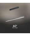 36W LED lineært pendel armatur, 3IN1 CCT - 2880lm, matt grå, Samsung LED, inkl. wireoppheng
