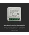 Wi-Fi Smart Switch, 10A - Mini interrupteur en ligne, 1 Gang, IP20, contrôle Smart Home