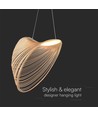 Suspension LED Design - 3000K, Couleur Bois, Maison